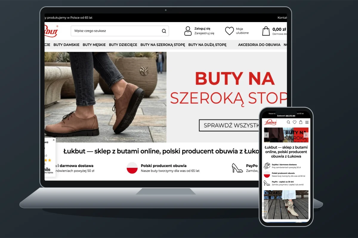 Łukbut — sklep z obuwiem — realizacja GAB-ALL