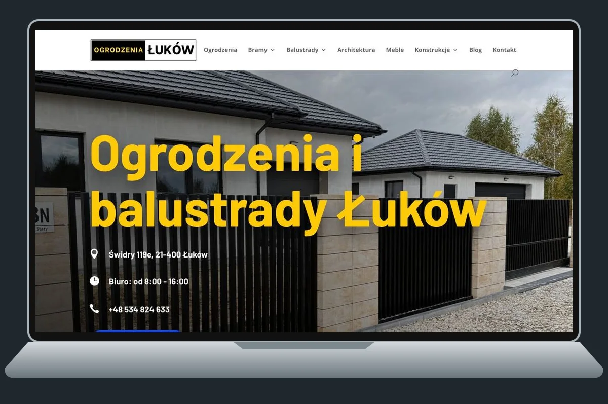 Ogrodzenia-lukow.pl — ogrodzenia stalowe — realizacja GAB-ALL