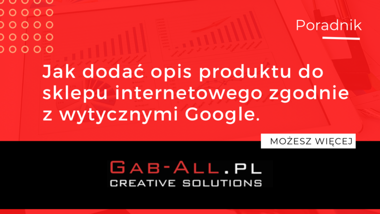 Poradnik GAB-ALL: jak dodać opis produktu do sklepu internetowego