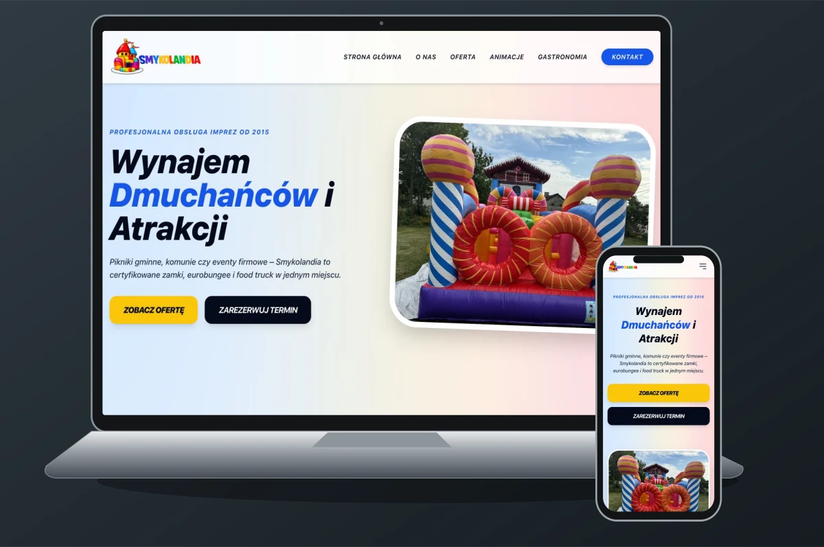 Smykolandia — podgląd strony
